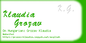 klaudia grozav business card